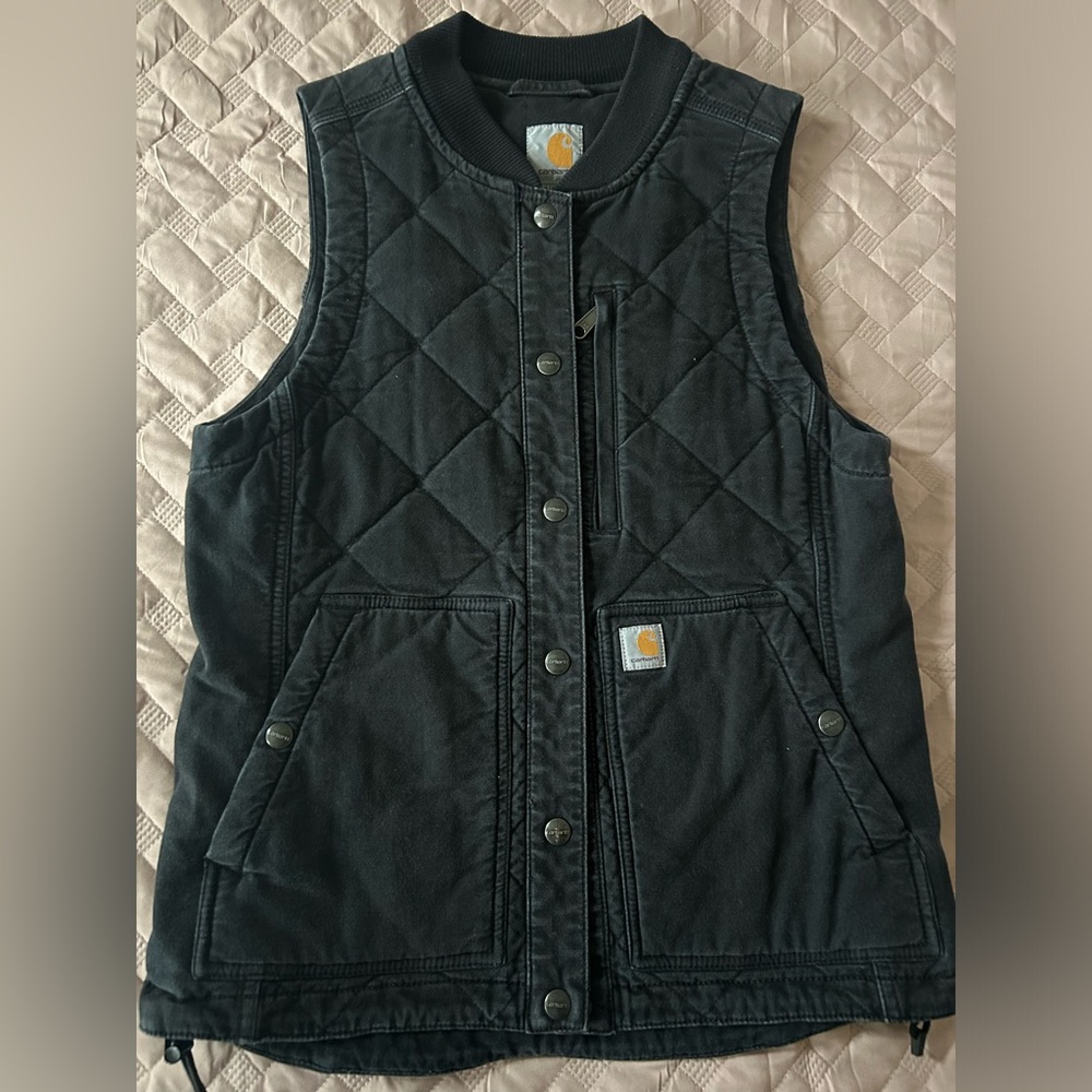 COPY - RUGGED FLEX® RELAXED FIT CANVAS
INSULATED RIB COLLAR VEST - Picture 1 of 3